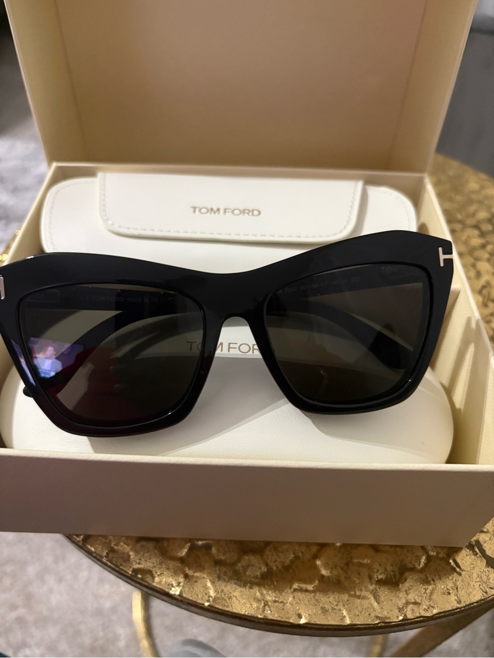 Tom Ford Black Cat-Eye Blue Light  Glasses with Matching Black Sunglasses - Picture 4 of 4